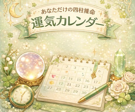 四柱推命からみる運気カレンダーを作成します 生年月日から、あなただけのオリジナルカレンダーを作成！ イメージ1