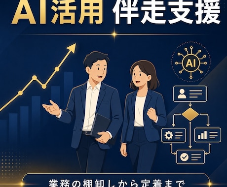 AI活用を業務に定着させる伴走支援を行います 業務の棚卸しから定着まで1ヶ月伴走｜元ITコンサル イメージ1