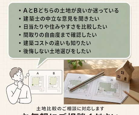 土地AとBを建築士が比較します 建築士が土地2択を徹底比較診断 イメージ2