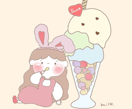 ゆるっとしたアイコンイラストや似顔絵を作成します イメージ1