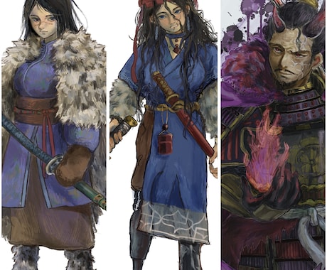 商用◎その場を活気づける武将立ち絵お描きます TRPG/ゲームイラスト/博物館、歴史館などのキャラパネル イメージ2