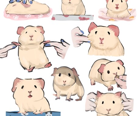 絶妙にゆるくて可愛いペット描きます うちの子をミニミニにさせてください♡ イメージ1