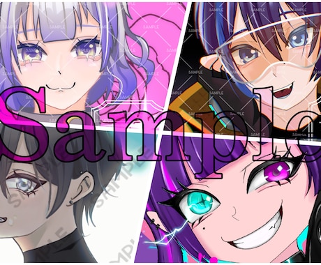 格安でオリジナルイラスト制作します ポップでツヤっとしたアニメ塗りが得意です イメージ1
