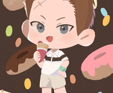 線画なしのかわいいミニキャラお描きします 線画なしのかわいいミニキャラです イメージ2