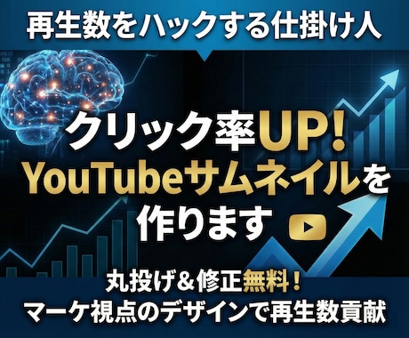 クリック率UP！YouTubeサムネイルを作ります 丸投げ＆修正無料！マーケ視点のデザインで再生数貢献 イメージ1