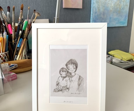 大切な方の優しい笑顔を鉛筆スケッチ致します お写真を優しい雰囲気のある作風にスケッチします。 イメージ2