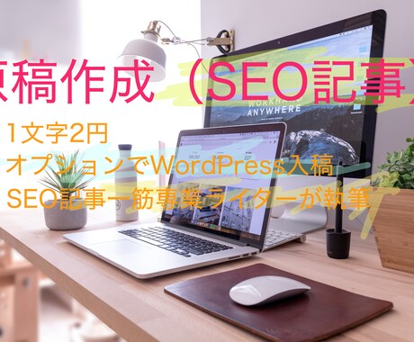 原稿のみ※SEO記事一筋のライターが作成します 最新のSEO動向を把握しているマーケターが作成します イメージ1