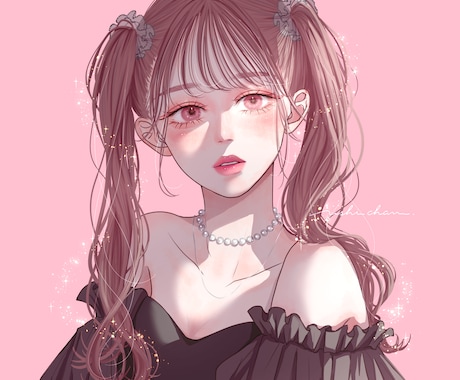 おしゃれで透明感のある人物イラスト描きます アイコン・配信背景・キービジュアル等、何でもご相談ください♩ イメージ1