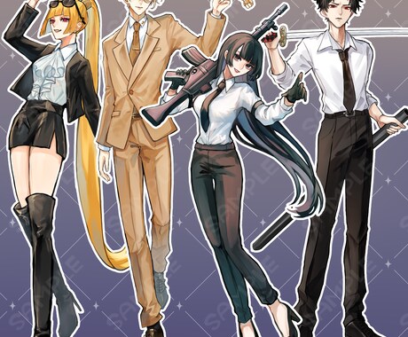 厚塗り風　ゲーム・TRPG立ち絵 制作致します 日常からファンタジーまで　柔らかい質感の立ち絵制作致します！ イメージ2