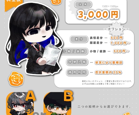 SDキャライラスト制作いたします あなただけのキャラクターを可愛いSDイラストにします。 イメージ2