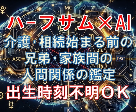 相続で揉めないために|ご兄弟家族の関係を整理します 相続/介護が始まる前に、ご兄弟・ご家族間の関係性を解析します イメージ1