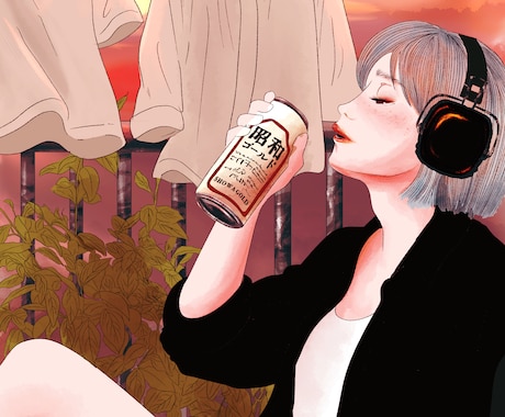 背景付き1枚絵を描きます 【イラスト・グッズ制作】アイコン、販促グッズまで幅広く対応！ イメージ2