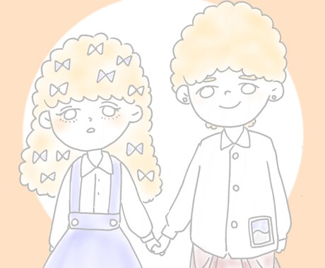 似顔絵もOK！ゆるふわイラストオーダー承ります 淡い配色でゆるふわ仕立てに仕上げます！ イメージ2