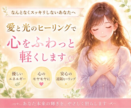愛と光のエネルギーであなたを癒します 手軽にヒーリングを受けたいあなたへオラクルメッセージ付き♡ イメージ2