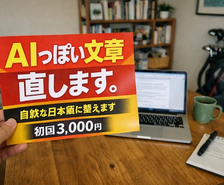 ChatGPT文章を自然に直します ChatGPTで作った文章「AIっぽさ」が気になりませんか？ イメージ1