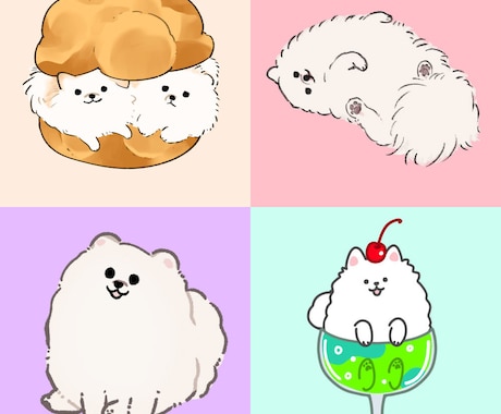 愛するペットのイラスト描きます ふわふわ感バツグン！アイコンやペット名刺・個人利用のグッズに イメージ1