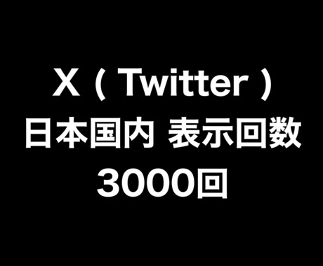 X日本国内からの表示回数を3000回増やします イメージ1