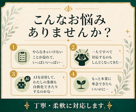 AI・GAS対応のITオンライン秘書が業務整えます ツール選びから自動化まで、丁寧にご説明しながら対応します！ イメージ2
