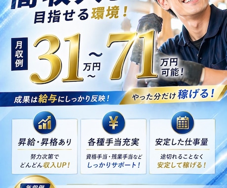 採用に強い求人画像制作します 応募が増える求人デザインを制作 イメージ1