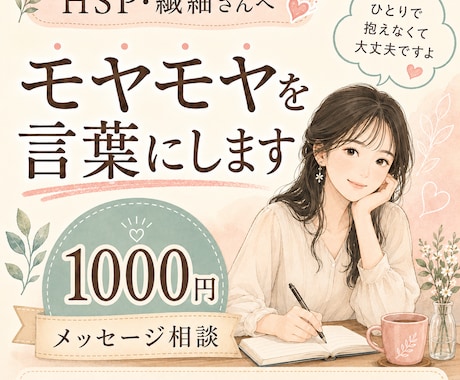 HSP・繊細さんのモヤモヤ整理します 人に合わせすぎて疲れた方＾＾相談ください イメージ1