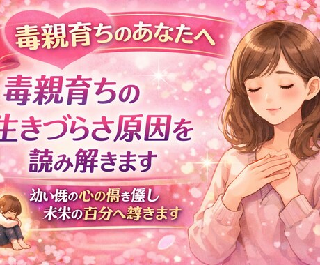 毒親育ちの生きづらさ原因を読み解きます 幼い頃の心の傷を癒し本来の自分へ導きます イメージ2