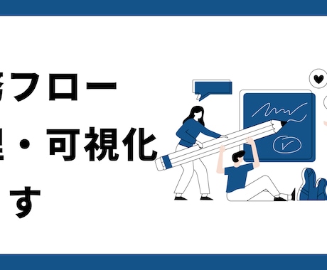 ぐちゃぐちゃな業務フローを俯瞰し客観的に整理します 現場のモヤモヤを俯瞰し、業務フローを視覚的に整理します イメージ1