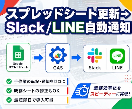 受注管理シート→Slack/LINE通知化します 新規受注・対応状況を即時通知。注文漏れを防止 イメージ1