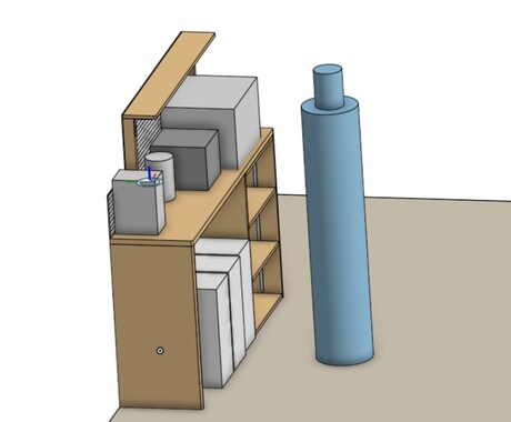オーダーメイド家具の3Dモデルイメージ作成します サイズや部品構成イメージしたい方に！大型家具の経験あり イメージ2