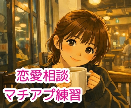 恋愛相談・マチアプ練習、なんでものります マチアプ・婚活の練習にご活用ください！ イメージ1