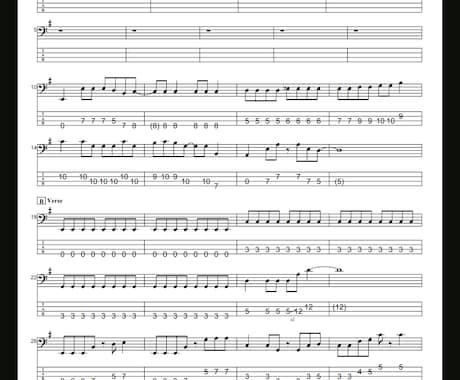 ベースの耳コピTAB譜を作成します 初心者にもなるべく分かりやすくを考えてます イメージ2