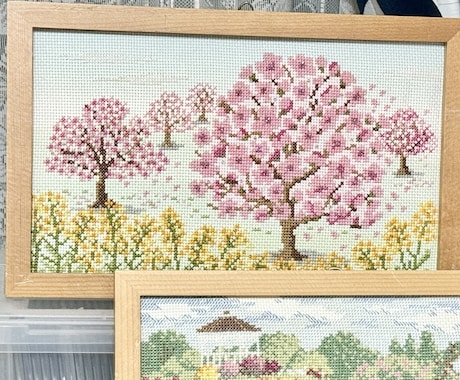 市販のクロスステッチ＊代行します 飾りたいけど作れない方など、どなたでも大歓迎です！ イメージ2