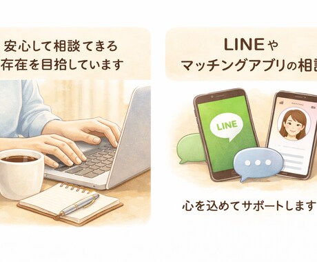 無理しない恋愛のサポートしますます その一言、一緒に考えませんか？ イメージ2
