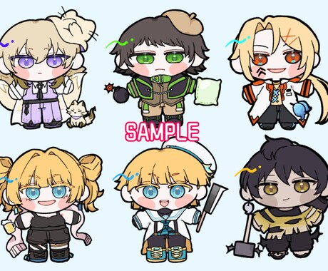 商用利用OKもちもちで可愛いミニキャラ描きます 最短即日、最大でも１週間で納品いたします イメージ2