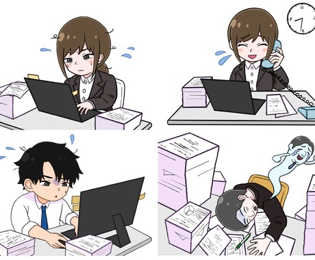 商用利用もOK！な挿絵イラストをお描きします 動画や印刷物での挿絵•説明や、WEBなどに使いやすいイラスト イメージ2
