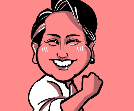 イメージカラー似顔絵SNSアイコン描きます ビジネスにも使える似ていて嫌味のない似顔絵をアイコンにいかが イメージ2