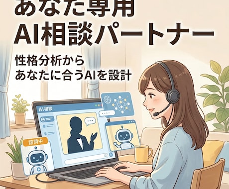 自己理解を深めるAI相談パートナーを作ります 完全カスタム、心理×占い×AIであなた専用の相談AIを設計 イメージ1