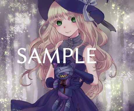 一枚絵、立ち絵などオリジナルイラスト製作します 少年少女の可愛い系ダークメルヘン系得意です！商用利用可 イメージ2