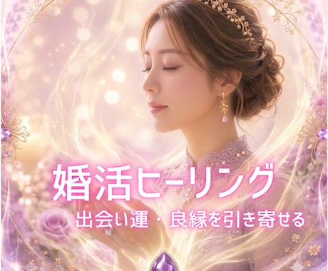 婚活♡出会い・ご縁・良縁を繋ぐヒーリングを行います 婚活中、関係を深めたい❤️婚活波動アップ✨引き寄せエネルギー イメージ1