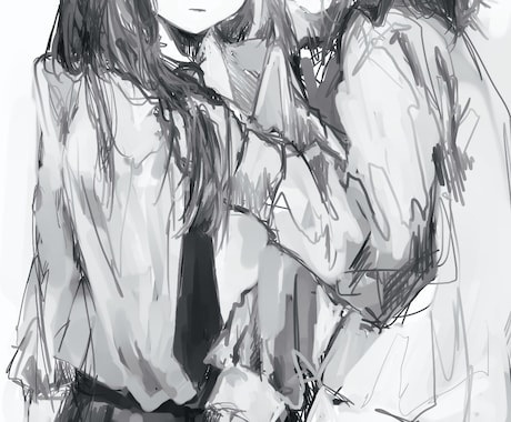 モノクロのイラスト制作を行います 落ち着いた雰囲気のイラストが得意です イメージ2