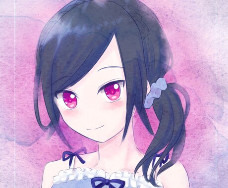 水彩風SNSアイコンイラスト描きます 水彩加工２パターン用意します！ イメージ2
