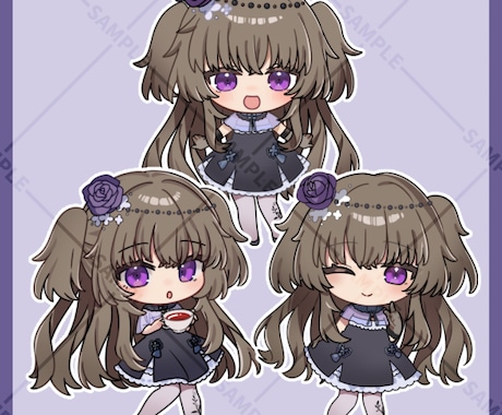 ミニキャラ、デフォルメキャラのみお受けいたします 色々な絵柄にご対応しております。 イメージ2