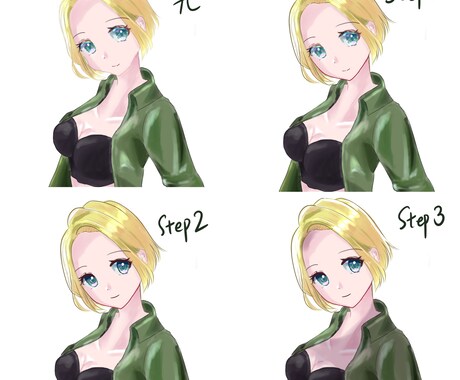 3ステップでイラスト加筆添削します 先着3件まで1000円オフのセール中！レベルに応じて添削！ イメージ2