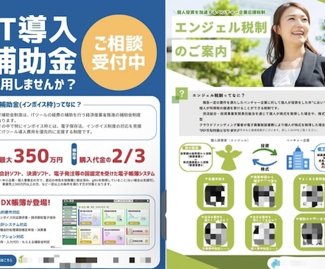 法人向け！補助金・税制案内のチラシ制作します イメージ1