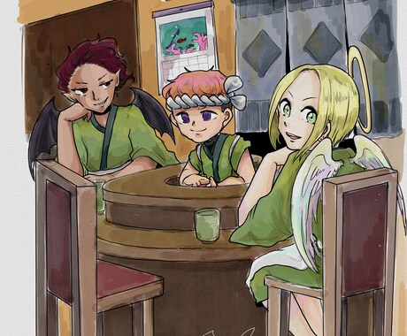 イラスト、漫画等お仕事承ります 絵を描くお仕事、その他お任せください イメージ2