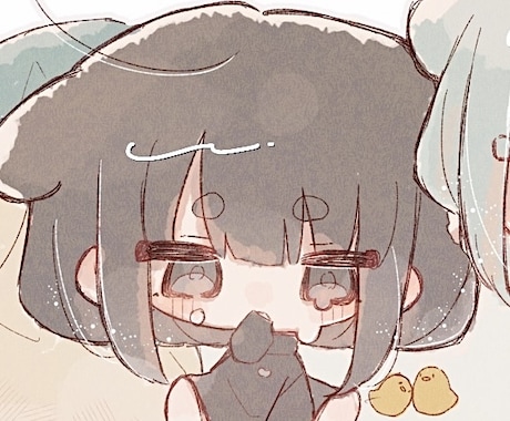 SNSアイコン用・可愛いイラスト描きます ミニキャラや顔アップのイラストを作成します✧*｡ イメージ1