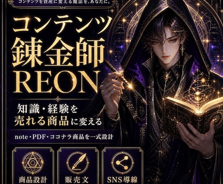 noteココナラ商品等一式設計するAIを提供します 知識・経験・テーマ売れるコンテンツ商品に変えるAIパートナー イメージ2