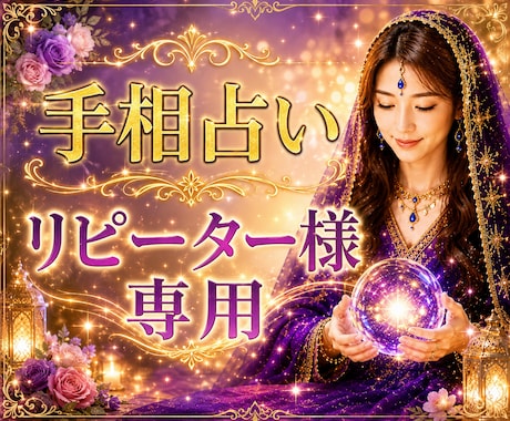 手相占い＊リピーター様専用＊再鑑定します 状況が変わったり新しい質問がでてきましたらご利用ください。 イメージ1