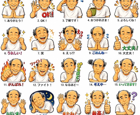 トレンディな似顔絵LINEスタンプをつくります イメージ1
