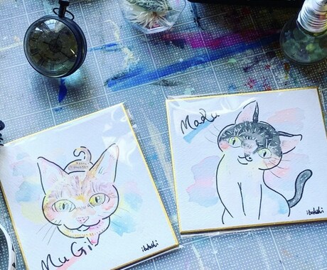 似顔絵描きます 水彩画で似顔絵(人、ペット)描きます♪ イメージ1
