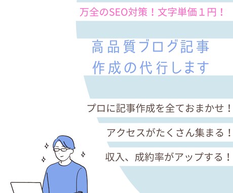 文字単価0.5円～高品質ブログ記事作成の代行します 「書いて欲しい記事」を現役ブロガーが記事を作成 イメージ1